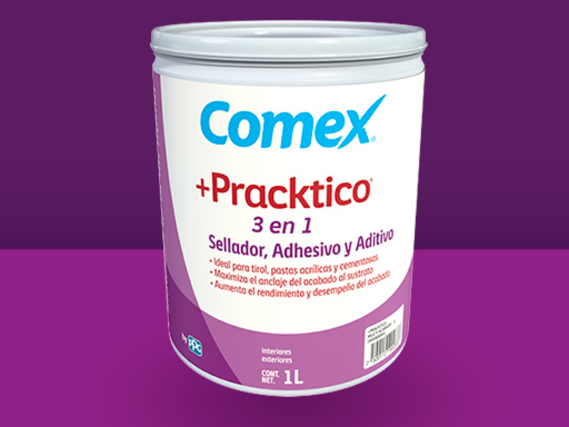 operación Decisión Cubo Sellador, Adhesivo y Aditivo Pracktico 3 en 1 : COMEX PINTURAS | Construex